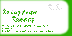 krisztian kupecz business card